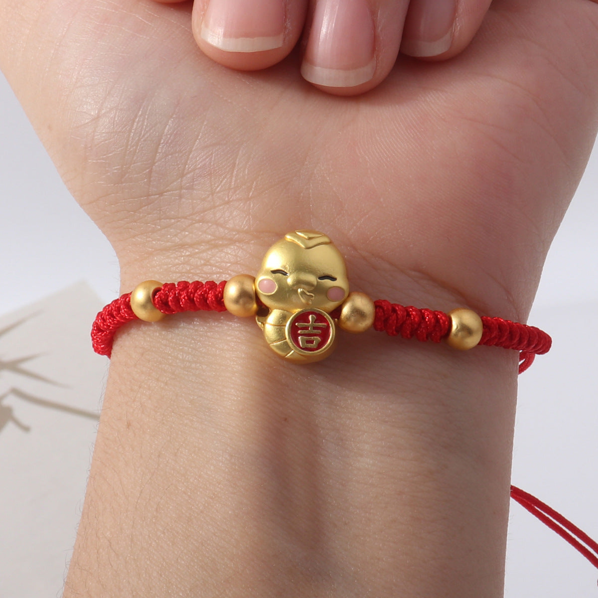 Lucky Red Snake Rope Bracelet