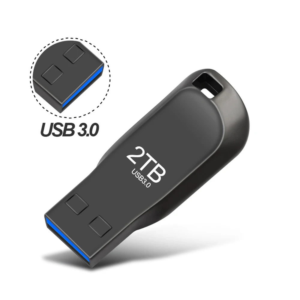 Sleek Metal USB Drive 2TB Flash Drive