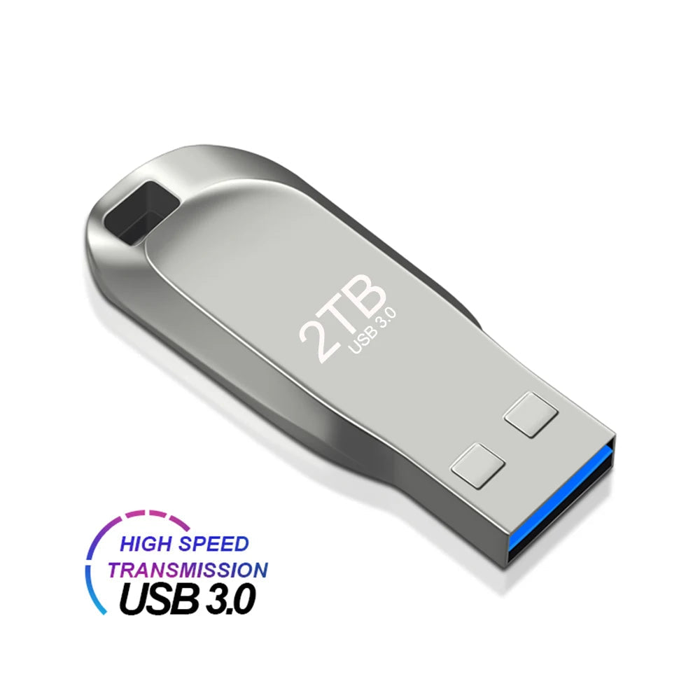 Sleek Metal USB Drive 2TB Flash Drive