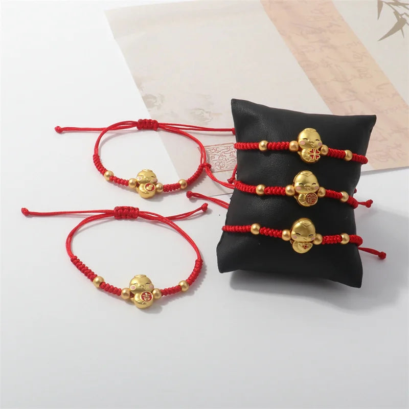 Lucky Red Snake Rope Bracelet