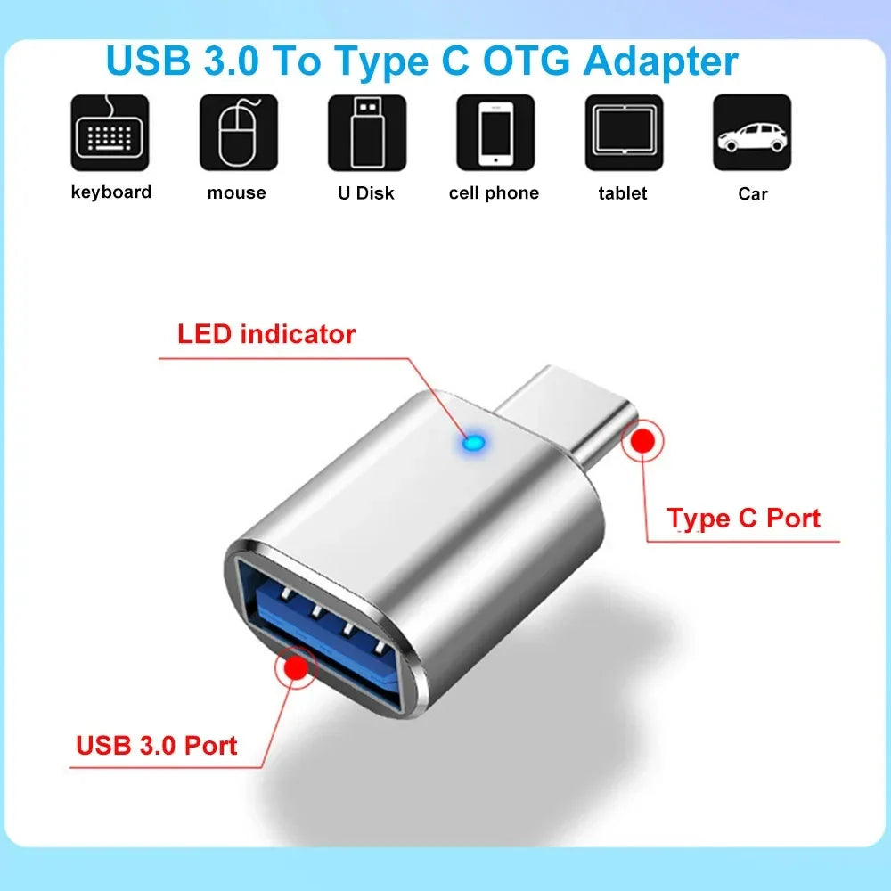 USB 3.0 Type-C OTG Adapter USB C Male To USB Female Converter