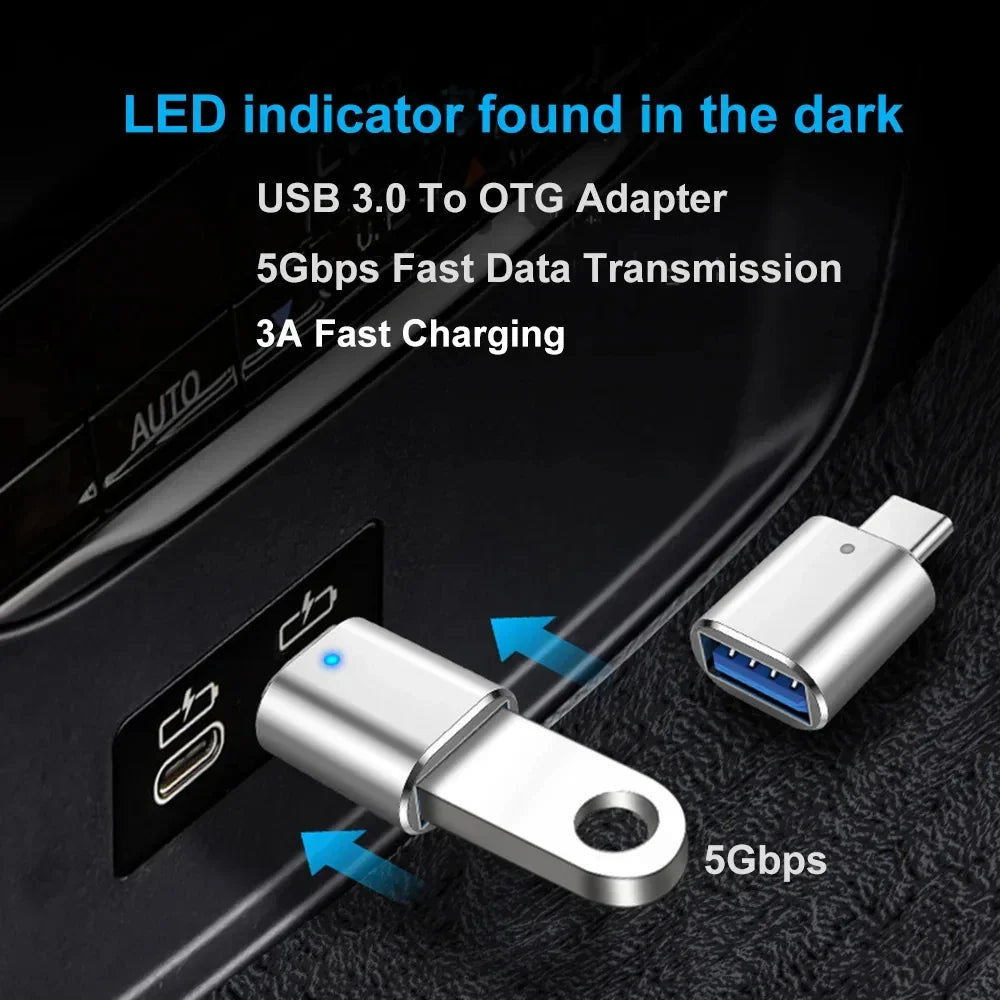 USB 3.0 Type-C OTG Adapter USB C Male To USB Female Converter